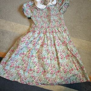 Floral Dress with White Collar